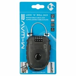 Antivol Câble Rétractable 90 Cm Lock 'N' Roll M-Wave 7 Antivol Câble Rétractable 90 Cm Lock 'N' Roll M-Wave -Casques vélo Soldes Magasin antivol cable retractable m wave emballage