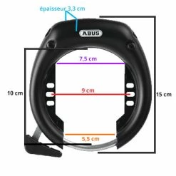 Antivol De Cadre Vélo Abus Fermeture à Clé Shield Plus 5750NR L -Casques vélo Soldes Magasin antivol de cadre velo abus fermeture a cle shield plus 5750nr l full 3