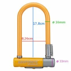 Antivol Vélo Kryptolok Mini 7 Orange - Kryptonite -Casques vélo Soldes Magasin antivol velo kryptolok mini 7 orange kryptonite full 6
