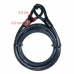 Câble Pour Vélo Antivol Long 5 Mètres POINT 7 Câble Pour Vélo Antivol Long 5 Mètres POINT -Casques vélo Soldes Magasin cable pour velo antivol long 5 metres point full 3