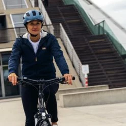 Casque De Vélo De Ville Bleu Hyban 2.0 Abus -Casques vélo Soldes Magasin casque de velo de ville bleu hyban 2 0 abus full 5