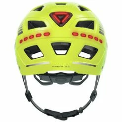 Casque Vélo Avec éclairages Abus Hyban 2.0 LED Signal Yellow -Casques vélo Soldes Magasin casque velo avec eclairages abus hyban 2 0 led signal yellow full 3