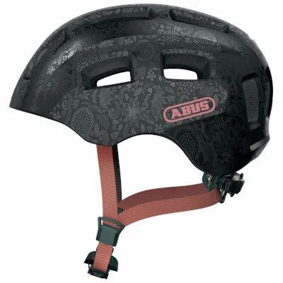 Casque Vélo Enfant Youn-I 2.0 Abus Noir Fleuri 3 Casque Vélo Enfant Youn-I 2.0 Abus Noir Fleuri