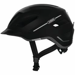 Casque Vélo Urbain Noir Pedelec 2.0 Abus Avec Lumière Arrière