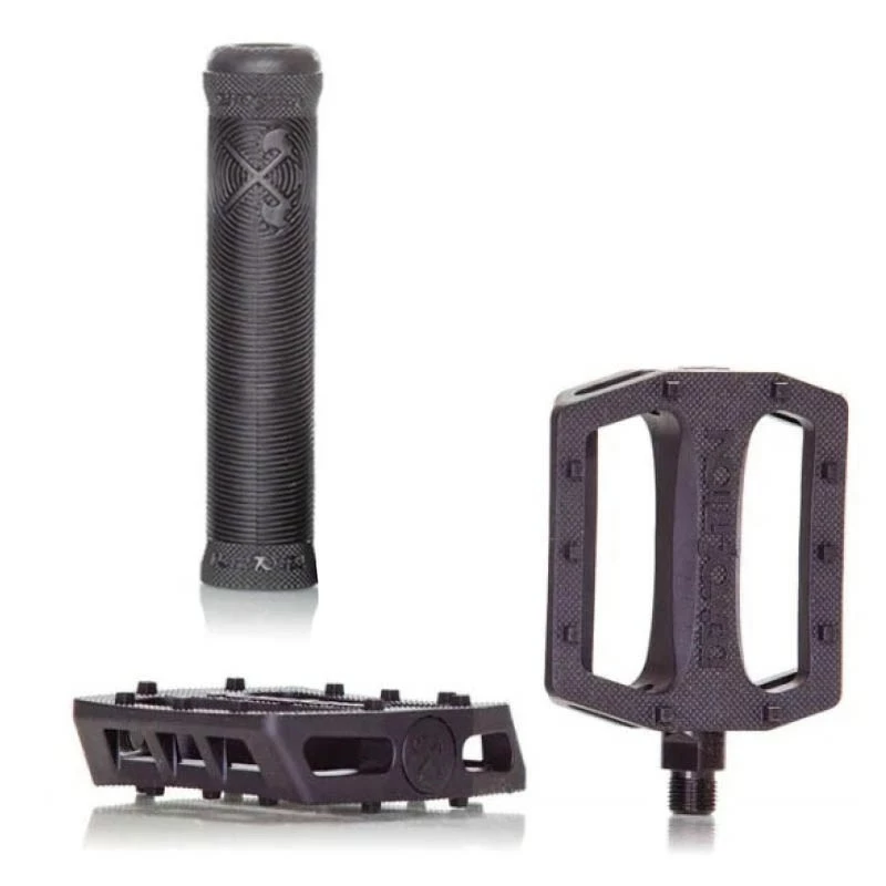 Demolition Parts Pack DEMOLITION Pédales + Poignées Flangeless Noires 3 Demolition Parts Pack DEMOLITION Pédales + Poignées Flangeless Noires