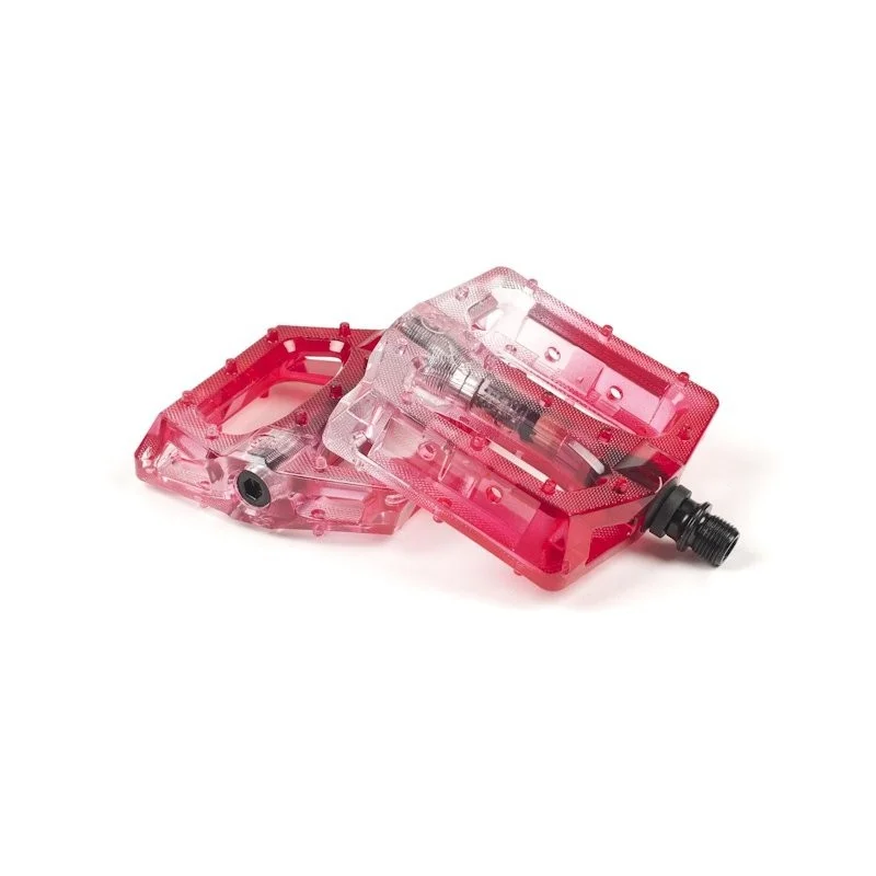 Pédales SALT+ Stealth Rouge Trans 3 Pédales SALT+ Stealth Rouge Trans