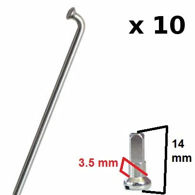 CN-Spoke Rayons Roue De Vélo Avec écrous à Rayon - Kit De 10 Pièces 7 CN-Spoke Rayons Roue De Vélo Avec écrous à Rayon - Kit De 10 Pièces – Image 5