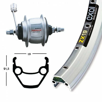 Shimano Roue Vélo Arrière 28 X 1.75 Frein Rétropédalage 8 Vitesses Nexus 2 Shimano Roue Vélo Arrière 28 X 1.75 Frein Rétropédalage 8 Vitesses Nexus