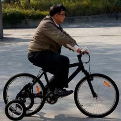 XPRIT Roues Stabilisatrices Pour Vélo Adulte Fixation Hauban Et Base -Casques vélo Soldes Magasin roues stabilisatrices pour velo adulte fixation hauban et base full 3